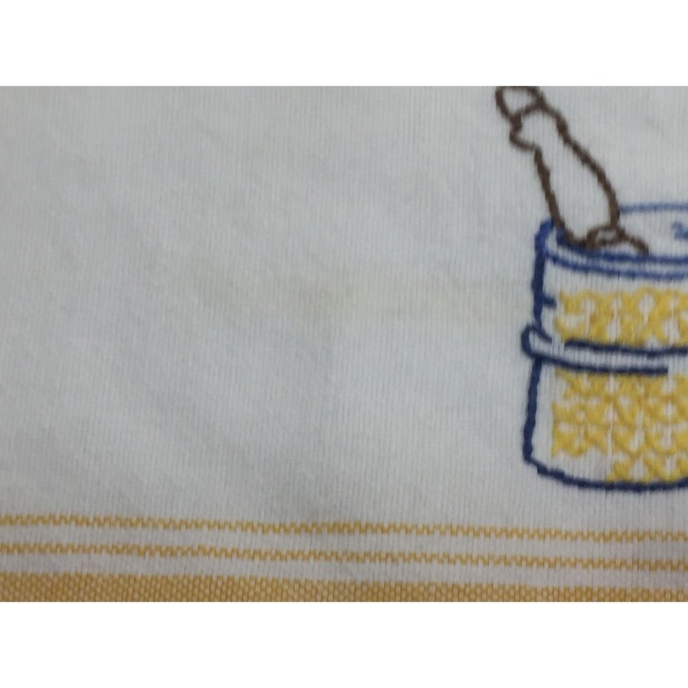 VINTAGE Embroidered Hand Towel Kitchen Canning Dish 23995 - Picture 6 of 7